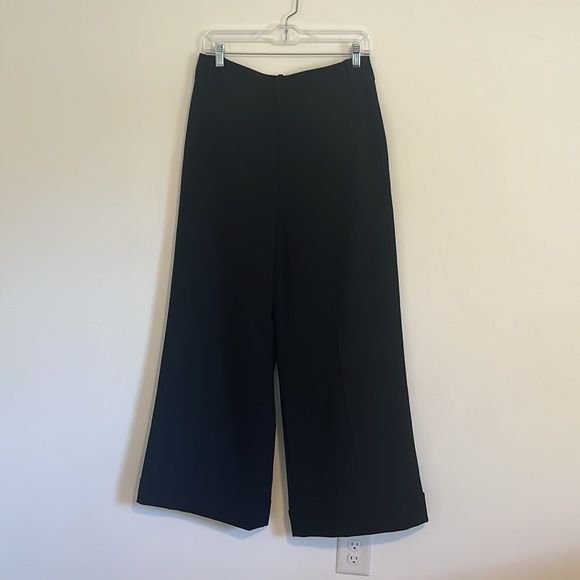 Alice and Olivia Tomasa Wide Leg Cuff Pant in Black Size 10 - Picture 2 of 5